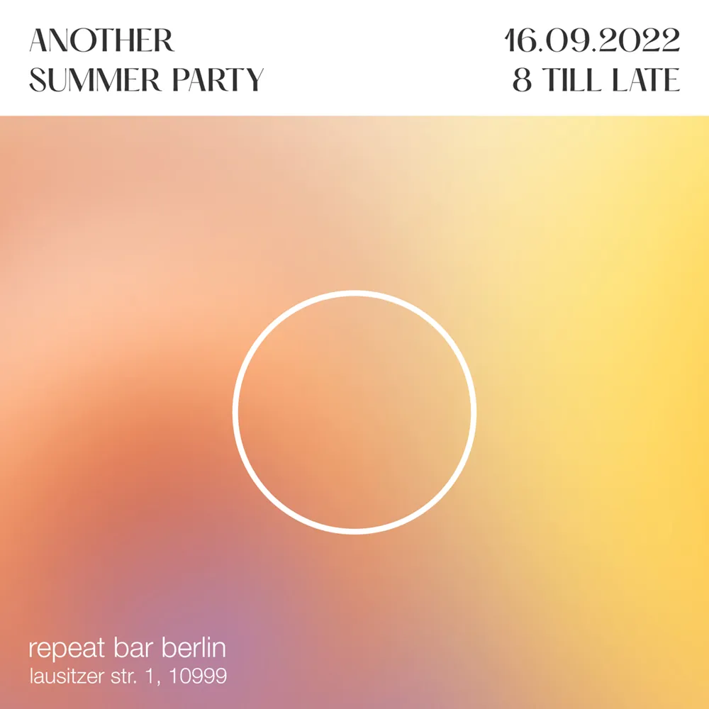 Another Summer Party Friday in the best dj bar repeat from berlin